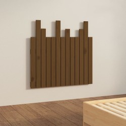 Tête de lit murale Marron miel 82,5x3x80 cm Bois massif de pin 