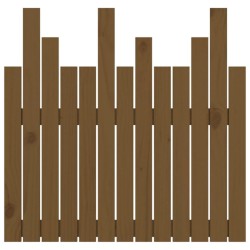 Tête de lit murale Marron miel 82,5x3x80 cm Bois massif de pin 