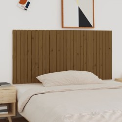 Tête de lit murale Marron miel 185x3x90 cm Bois massif de pin 