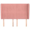 Tête de lit avec oreilles Rose 147x23x118/128 cm Velours 