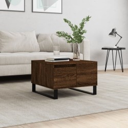 Table basse chêne marron 55x55x36,5 cm bois d'ingénierie 