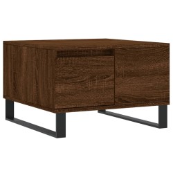 Table basse chêne marron 55x55x36,5 cm bois d'ingénierie 