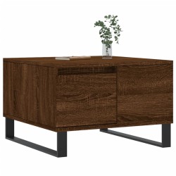 Table basse chêne marron 55x55x36,5 cm bois d'ingénierie 