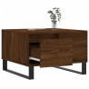 Table basse chêne marron 55x55x36,5 cm bois d'ingénierie 