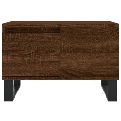Table basse chêne marron 55x55x36,5 cm bois d'ingénierie 