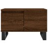 Table basse chêne marron 55x55x36,5 cm bois d'ingénierie 