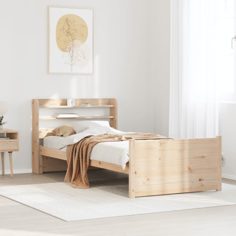 Cadre de lit avec tête de lit sans matelas 90x200 cm 