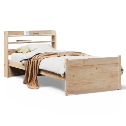 Cadre de lit avec tête de lit sans matelas 90x200 cm 