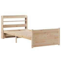 Cadre de lit avec tête de lit sans matelas 90x200 cm 