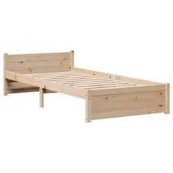 Cadre de lit avec tête de lit sans matelas 90x200 cm 