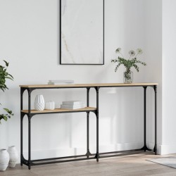 Table console chêne sonoma 145x22,5x75 cm bois d'ingénierie 