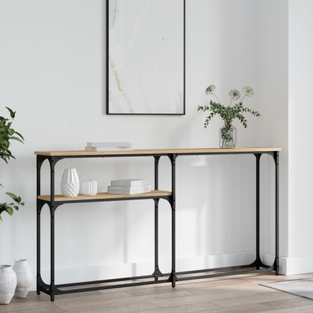 Table console chêne sonoma 145x22,5x75 cm bois d'ingénierie 