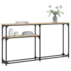 Table console chêne sonoma 145x22,5x75 cm bois d'ingénierie 