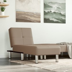 Chaise longue capuccino similicuir 