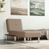 Chaise longue capuccino similicuir 