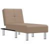 Chaise longue capuccino similicuir 