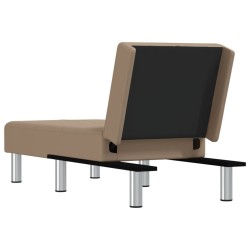 Chaise longue capuccino similicuir 