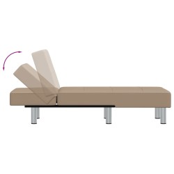 Chaise longue capuccino similicuir 