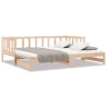 Lit coulissant 2x(80x200) cm Bois de pin massif 