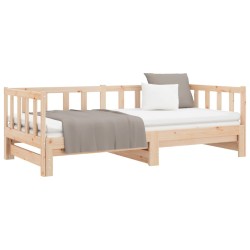 Lit coulissant 2x(80x200) cm Bois de pin massif 