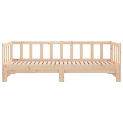 Lit coulissant 2x(80x200) cm Bois de pin massif 