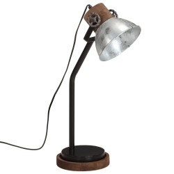 Lampe de bureau 25 W argent vintage 18x18x60 cm E27 