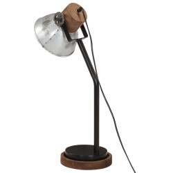 Lampe de bureau 25 W argent vintage 18x18x60 cm E27 