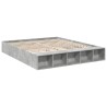 Cadre de lit sans matelas gris béton 200x200 cm 