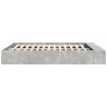 Cadre de lit sans matelas gris béton 200x200 cm 