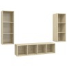 Ensemble de meubles TV 3 pcs Chêne sonoma Bois d'ingénierie 