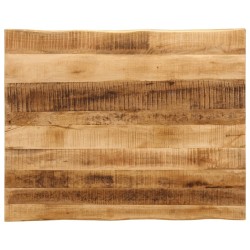 Dessus de table bord vivant 100x80x3,8 cm bois de manguier brut 