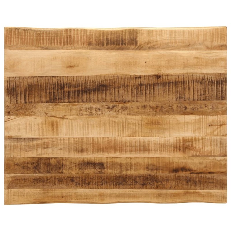 Dessus de table bord vivant 100x80x3,8 cm bois de manguier brut 