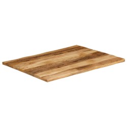 Dessus de table bord vivant 100x80x3,8 cm bois de manguier brut 