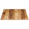 Dessus de table bord vivant 100x80x3,8 cm bois de manguier brut 