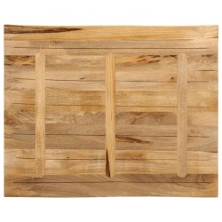 Dessus de table bord vivant 100x80x3,8 cm bois de manguier brut 