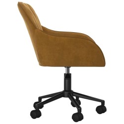 Chaises pivotantes à manger lot de 2 Marron Velours 