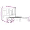Cadre de lit sans matelas 135x190 cm bois massif 