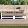 Coussins de palette lot de 5 taupe tissu 