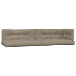 Coussins de palette lot de 5 taupe tissu 