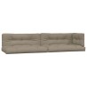 Coussins de palette lot de 5 taupe tissu 