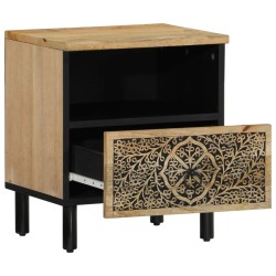 Tables de chevet 2 pcs 40x33x46 cm Bois de manguier solide 