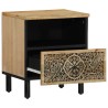 Tables de chevet 2 pcs 40x33x46 cm Bois de manguier solide 