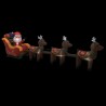 Décoration gonflable de Père Noël et de rennes LED 490 cm 