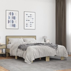 Cadre de lit sans matelas chêne sonoma 120x200 cm 
