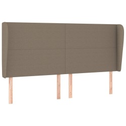 Tête de lit avec oreilles Taupe 163x23x118/128 cm Tissu 