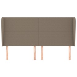 Tête de lit avec oreilles Taupe 163x23x118/128 cm Tissu 