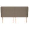 Tête de lit avec oreilles Taupe 163x23x118/128 cm Tissu 
