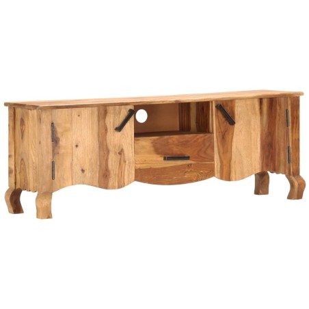 Meuble TV 115x30x42 cm Bois solide 