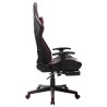 Chaise de jeu avec repose-pied Noir et bordeaux Cuir artificiel 