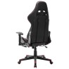 Chaise de jeu avec repose-pied Noir et bordeaux Cuir artificiel 